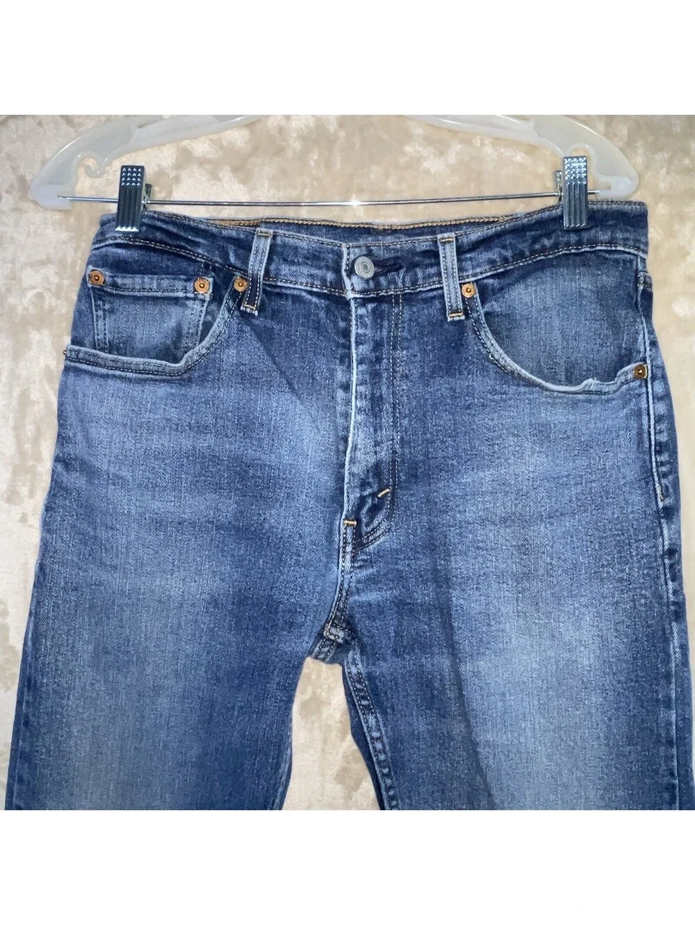 Levis 505 Jeans Mens 32x30 Blue Straight Leg Denim Cotton Casual (Actual  30x29)